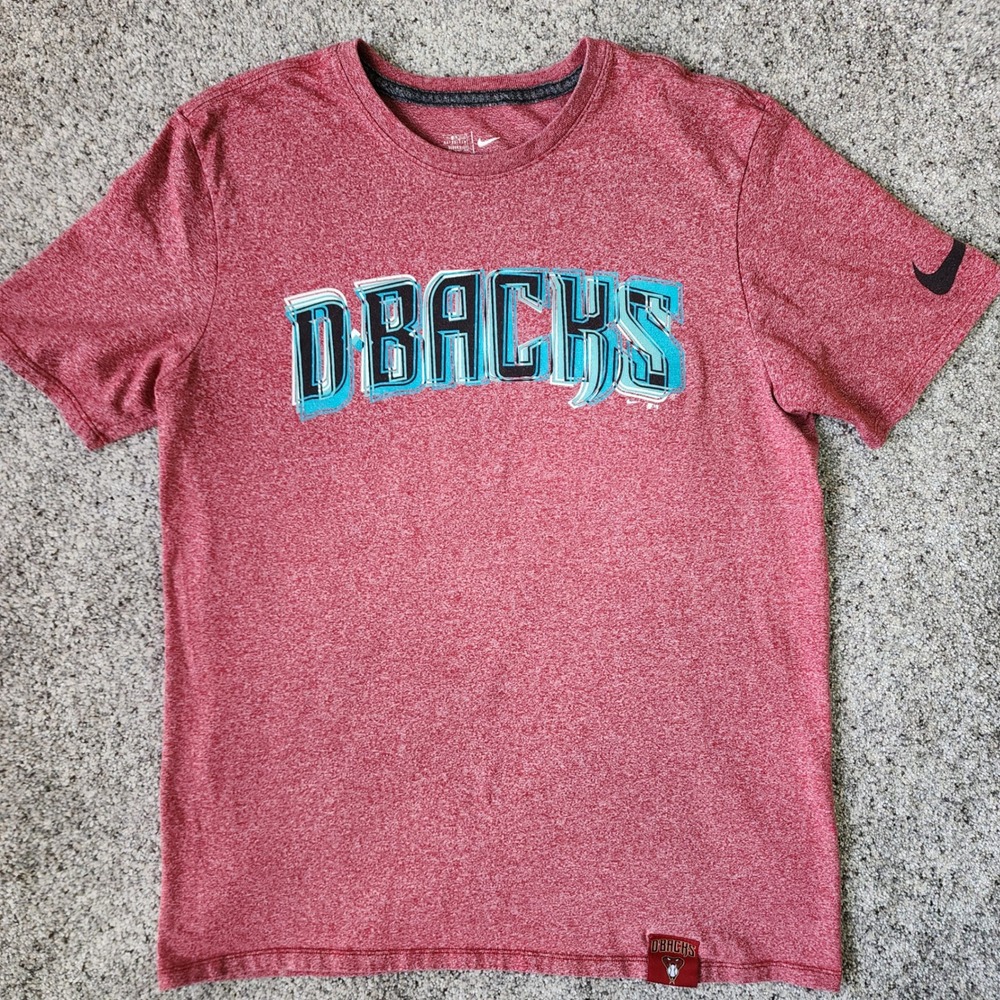 Nike T-Shirt Mens Large MLB Arizona Diamondbacks Graphic‎ Tee Red Excellent